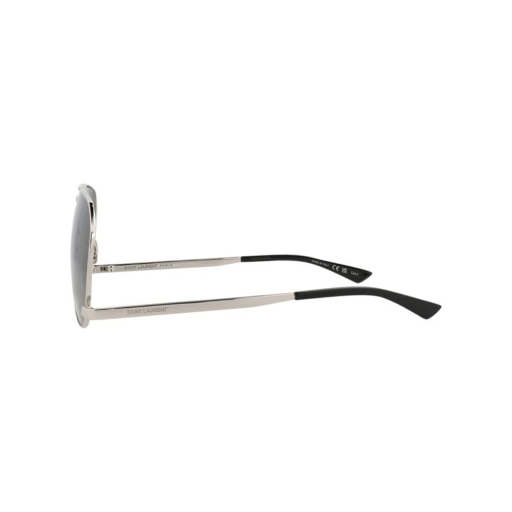 Saint Laurent Aviator-Frame Metal Sunglasses Silver Mens - Picture 3 of 6